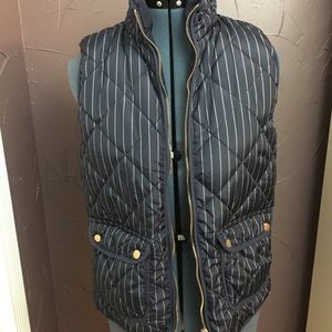 Navy and white stripe vest